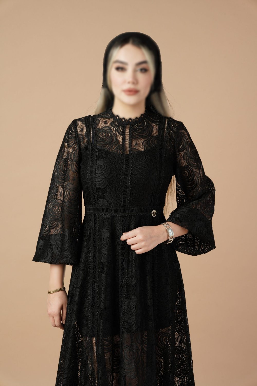 پیراهن میدی عروسکی تمام دانتل - Image 2