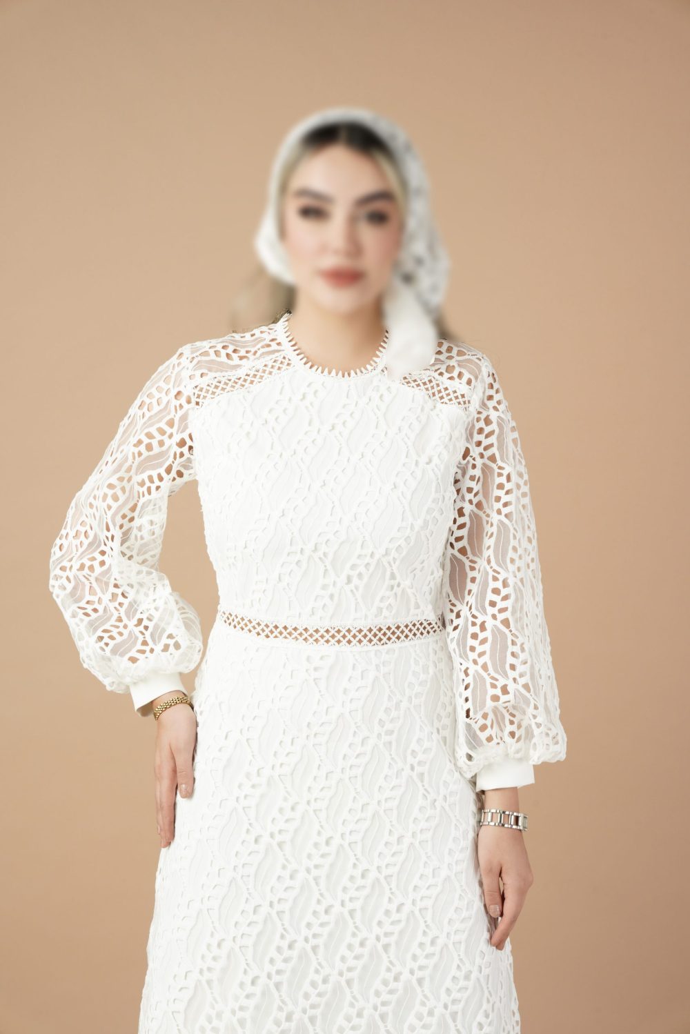 پیراهن گیپور کلاسیک - Image 4