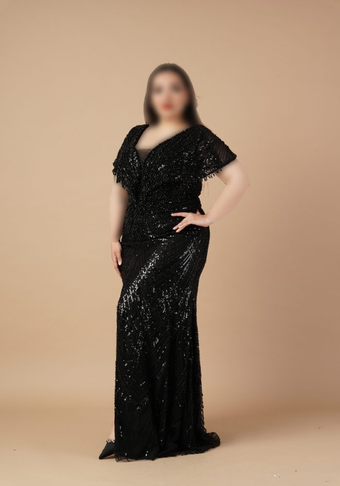 پیراهن  ماکسی یقه هفت عربی