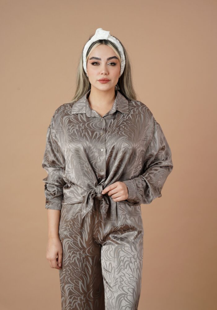 شومیز ساتن طرحدار